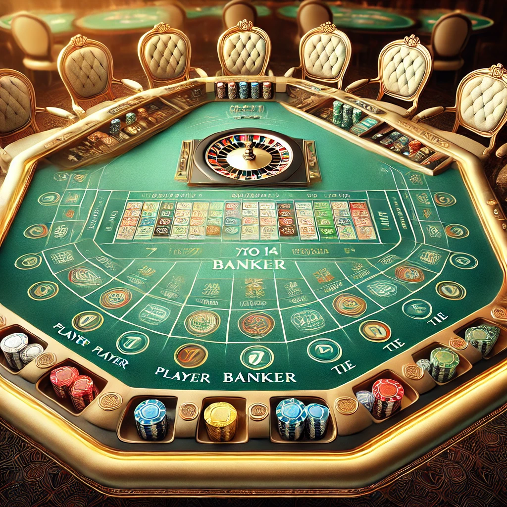 百家樂破解玩法!必勝公式圖解最強攻略包你賺! 3 百家樂牌桌佈局、投注區與遊戲規則解析