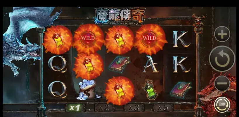 魔龍傳奇的圖示連續消除想像成神魔之塔，新掉落的圖示一樣可以進行連線