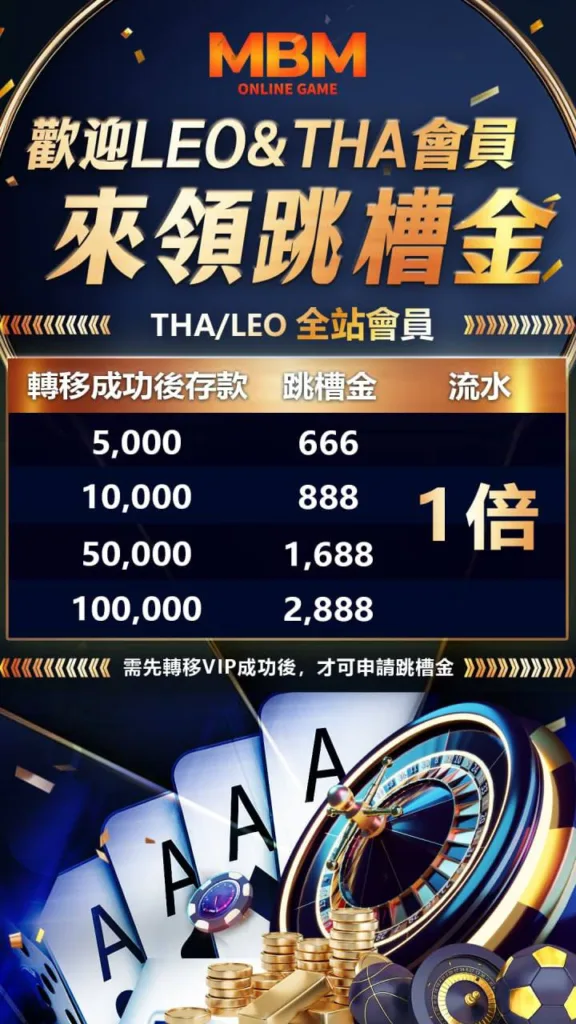 歡迎LEO&THA會員來領跳槽金
