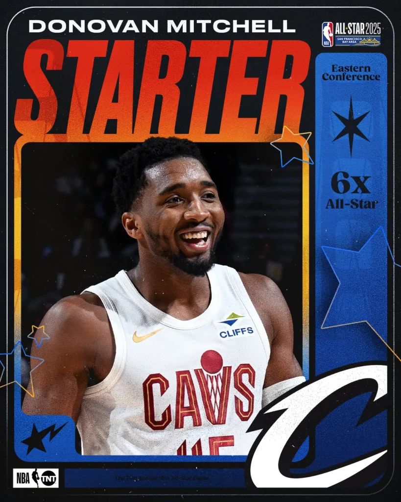 熱騰騰!2025全明星賽名單大曝光,球迷期待已久的對決即將來臨 5 Donovan Mitchell