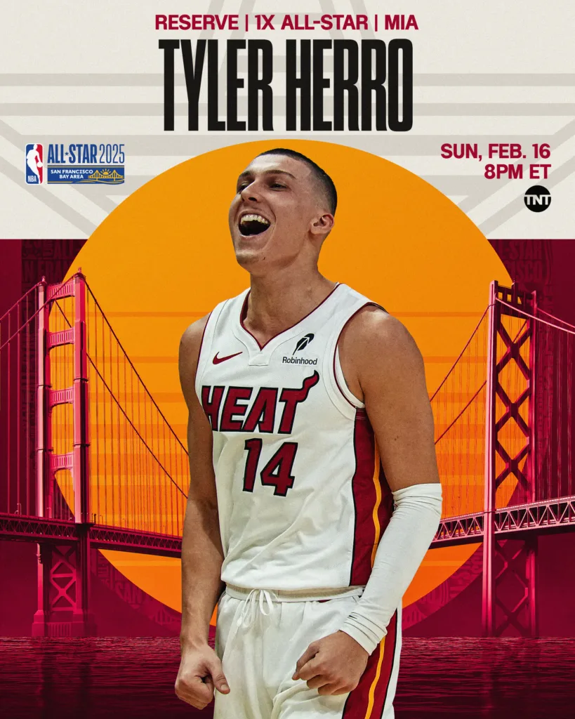 2025 NBA明星賽預備球員名單出爐:東西區明星之爭即將開打 9 Tyler Herro