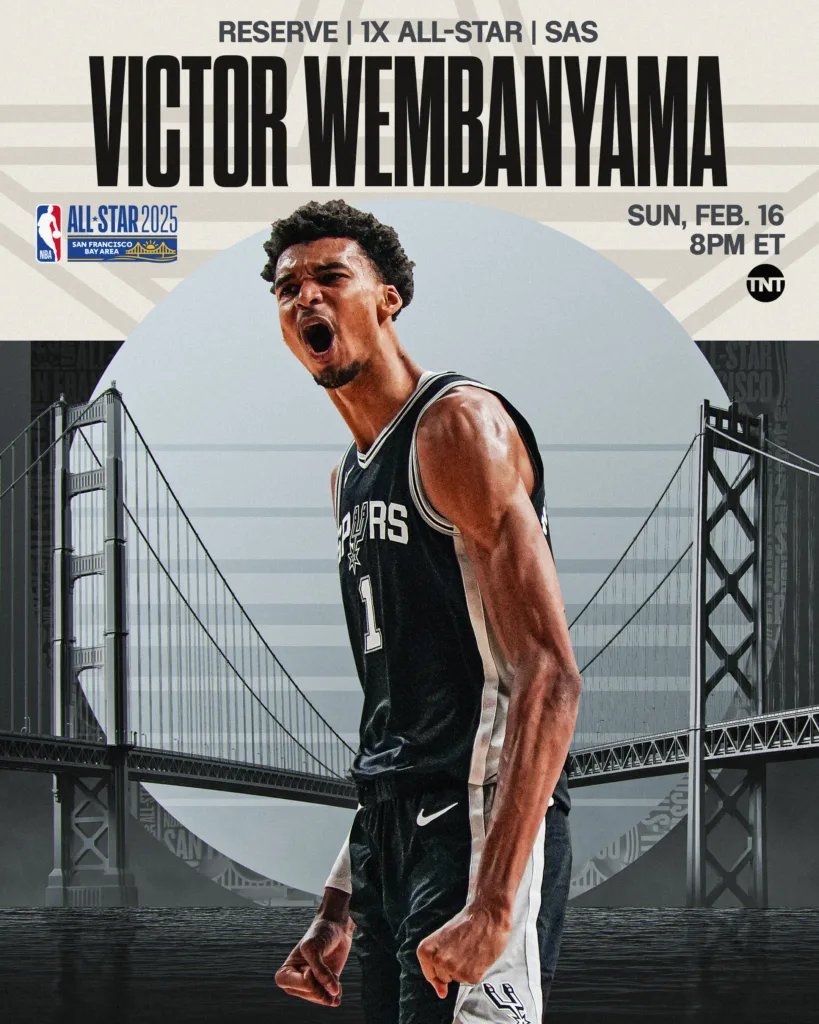 2025 NBA明星賽預備球員名單出爐:東西區明星之爭即將開打 2 Victor Wembanyama